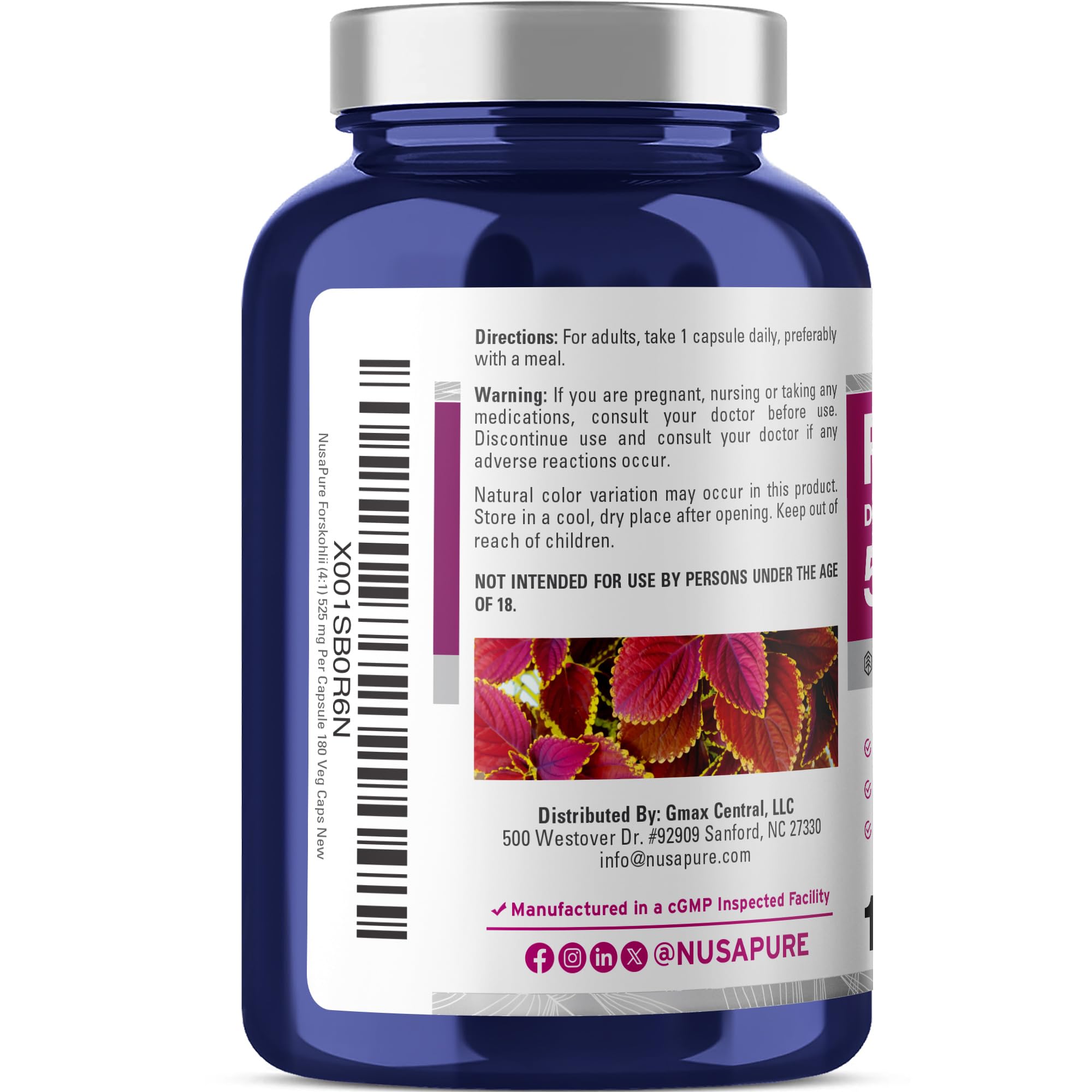 NusaPure primer plano de cápsula vegetal, textura lisa y apta para veganos