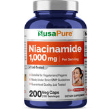 NusaPure frasco frontal mostrando nombre y cantidad, transmite confianza