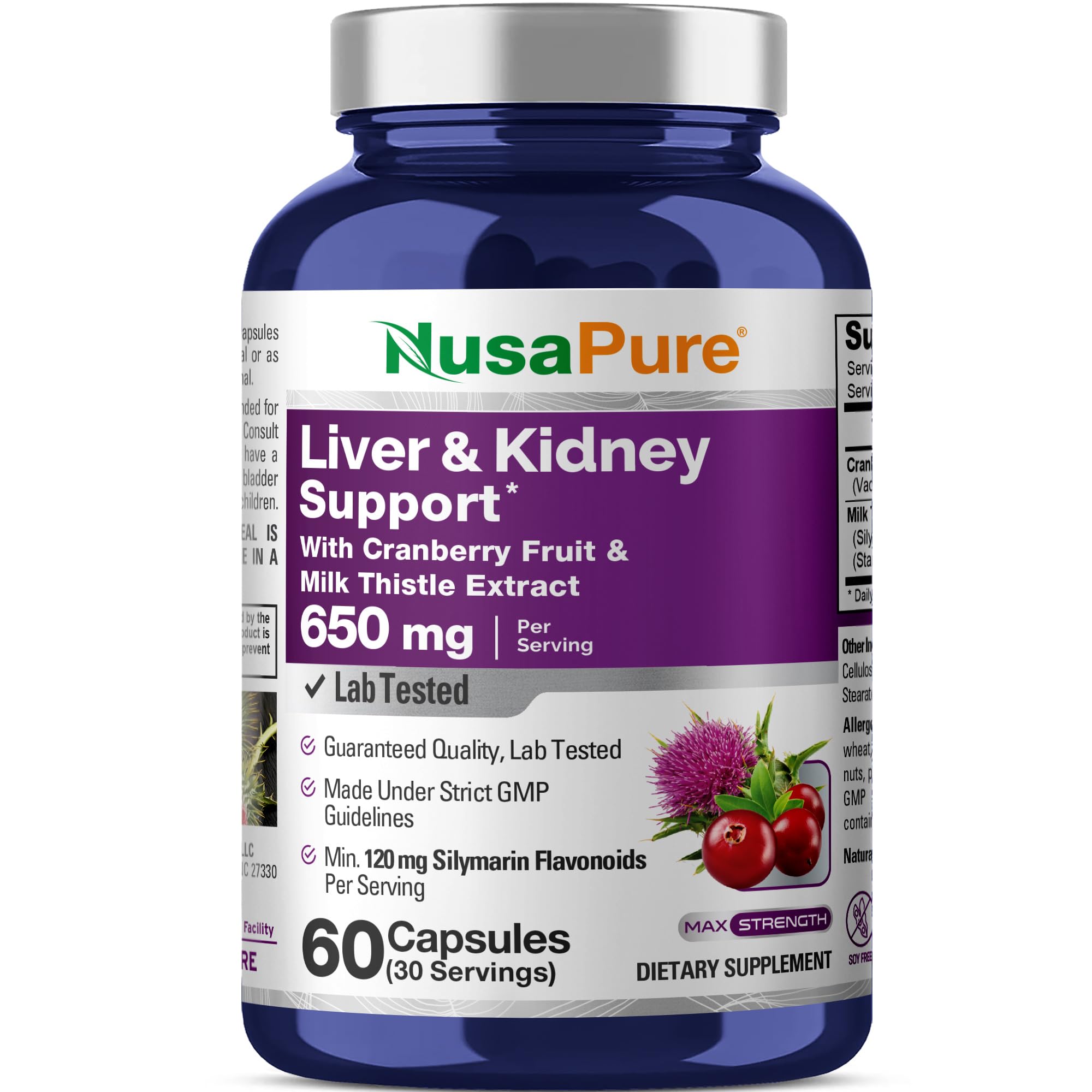 NusaPure frente del envase mostrando fórmula dual y beneficios