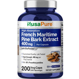 NusaPure envase frontal mostrando 200 cápsulas veganas y beneficio de suministro prolongado