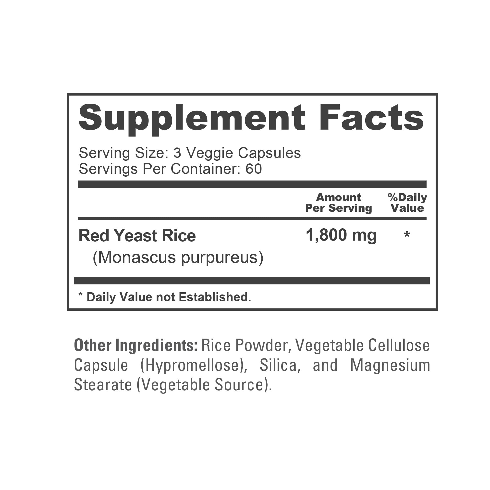 NusaPure etiqueta con información de ingredientes y 180 cápsulas