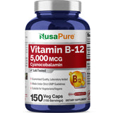 NusaPure frasco frontal mostrando etiqueta clara y dosis alta