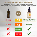 NUSAVA etiqueta y lista de ingredientes mostrando pureza y calidad orgánica