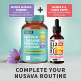 NUSAVA empaque lateral con sello de seguridad y diseño informativo