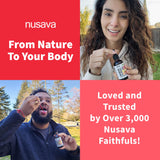 NUSAVA frasco junto a desayuno, integración en rutina diaria