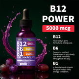 NUSAVA etiqueta con lista de vitaminas B y formato vegano visible