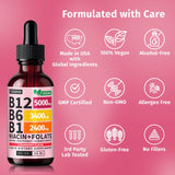 NUSAVA etiqueta de ingredientes que muestra B12, B6, B1, niacina y folato
