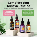 NUSAVA frasco abierto con sabor fresa evidente y aceptación fácil