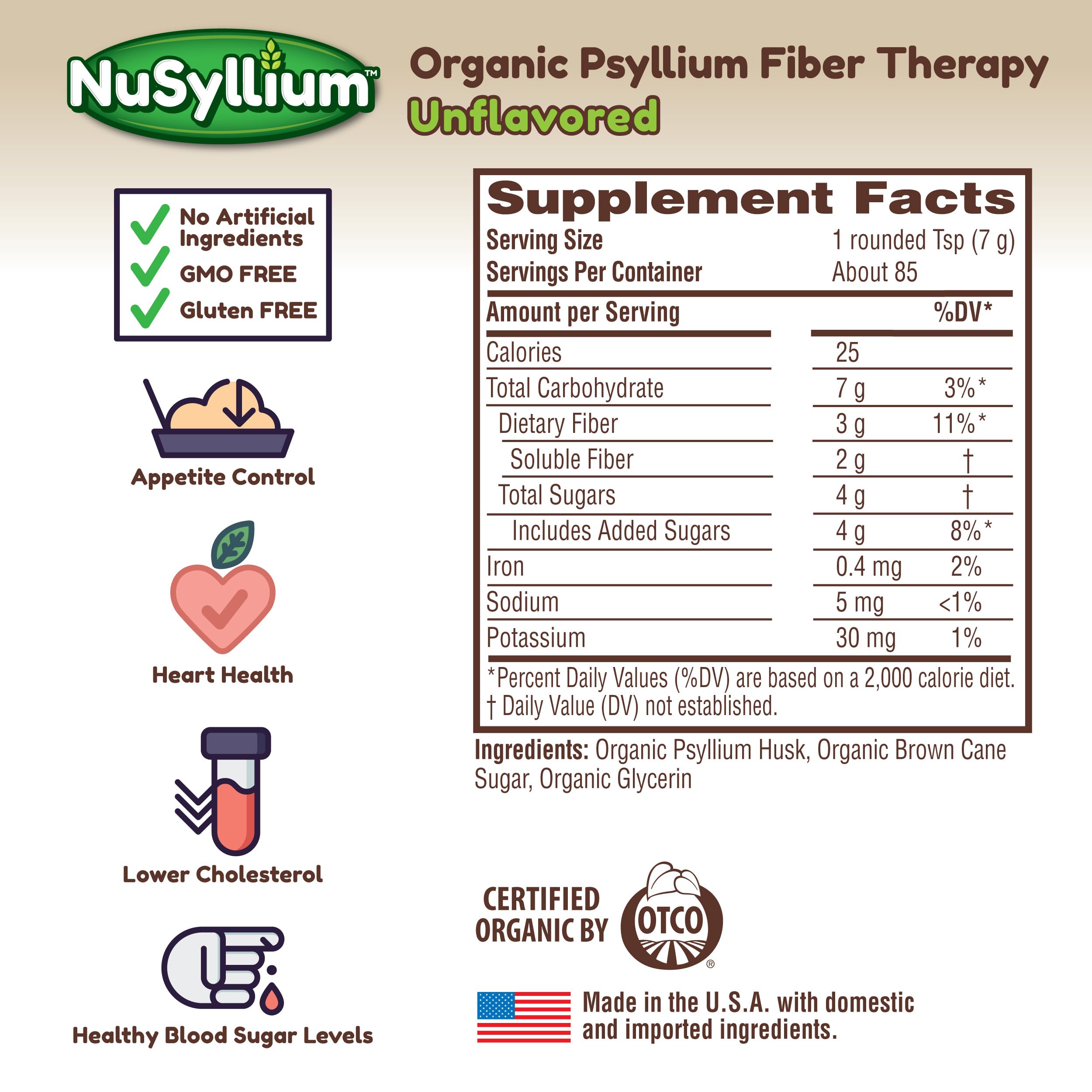 NuSyllium escala de tamaño 21 oz ayuda a visualizar cantidad del producto