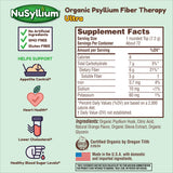 NuSyllium etiqueta USDA Organic en el envase, garantía de ingredientes orgánicos