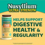 NuSyllium polvo de psyllium en foco cercano, textura fina y homogénea