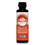 Nutiva C8 botella frontal mostrando diseño protector y uso práctico