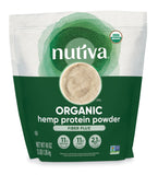 Nutiva frente del empaque mostrando 3 libras y beneficios limpios