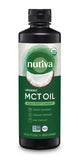 Nutiva botella frontal mostrando etiqueta orgánica y tamaño 473 ml