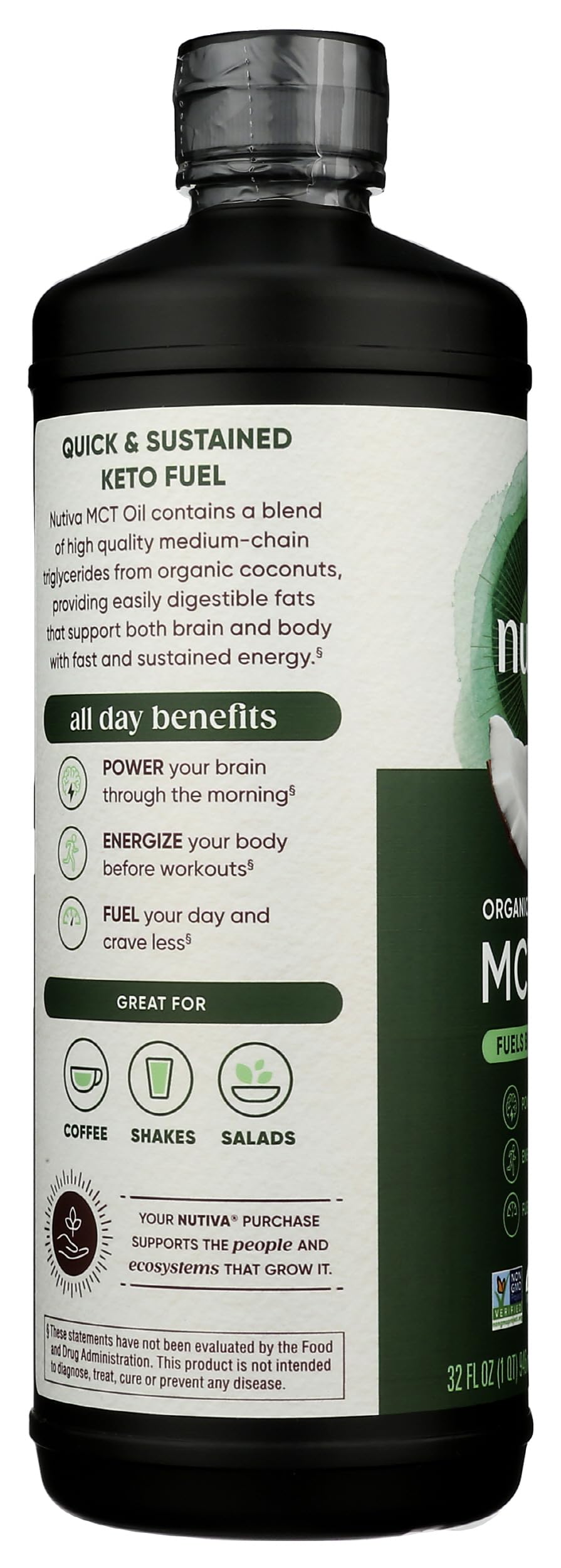 Nutiva aceite mezclado en aderezo de ensalada para mayor cremosidad