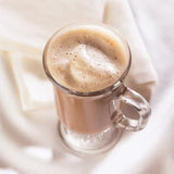 Nutmeg State Nutrition bebida preparada en taza cremosa lista para consumir rápidamente