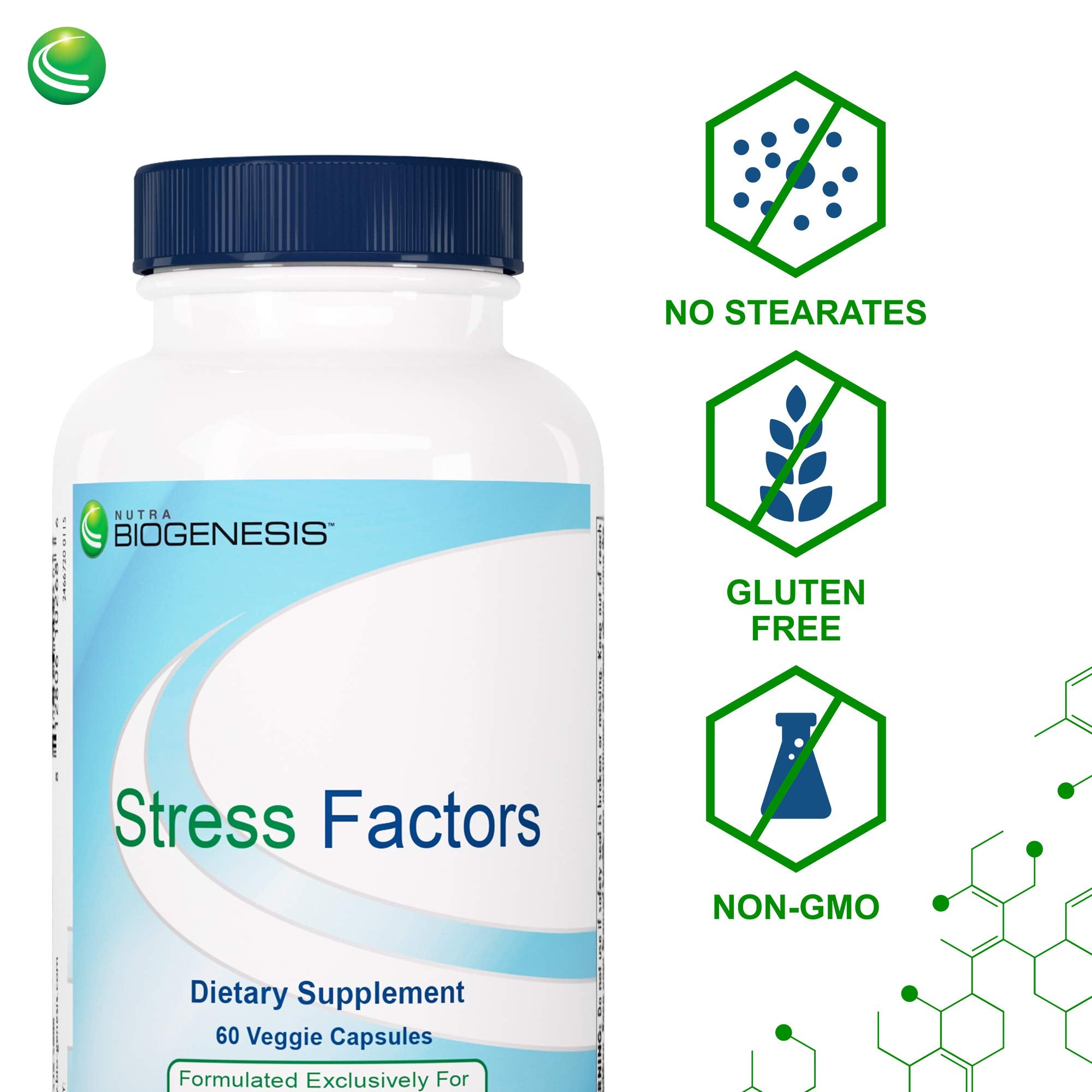 Nutra BioGenesis caja abierta con frasco, vista del contenido y cantidad