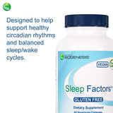 Nutra BioGenesis persona tomando cápsula antes de dormir, uso práctico
