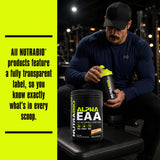 NutraBio Alpha EAA empaque Peach Tea reflejando sabor y presentación