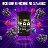 NutraBio Alpha EAA bebida preparada en vaso, hidratación y rendimiento inmediato