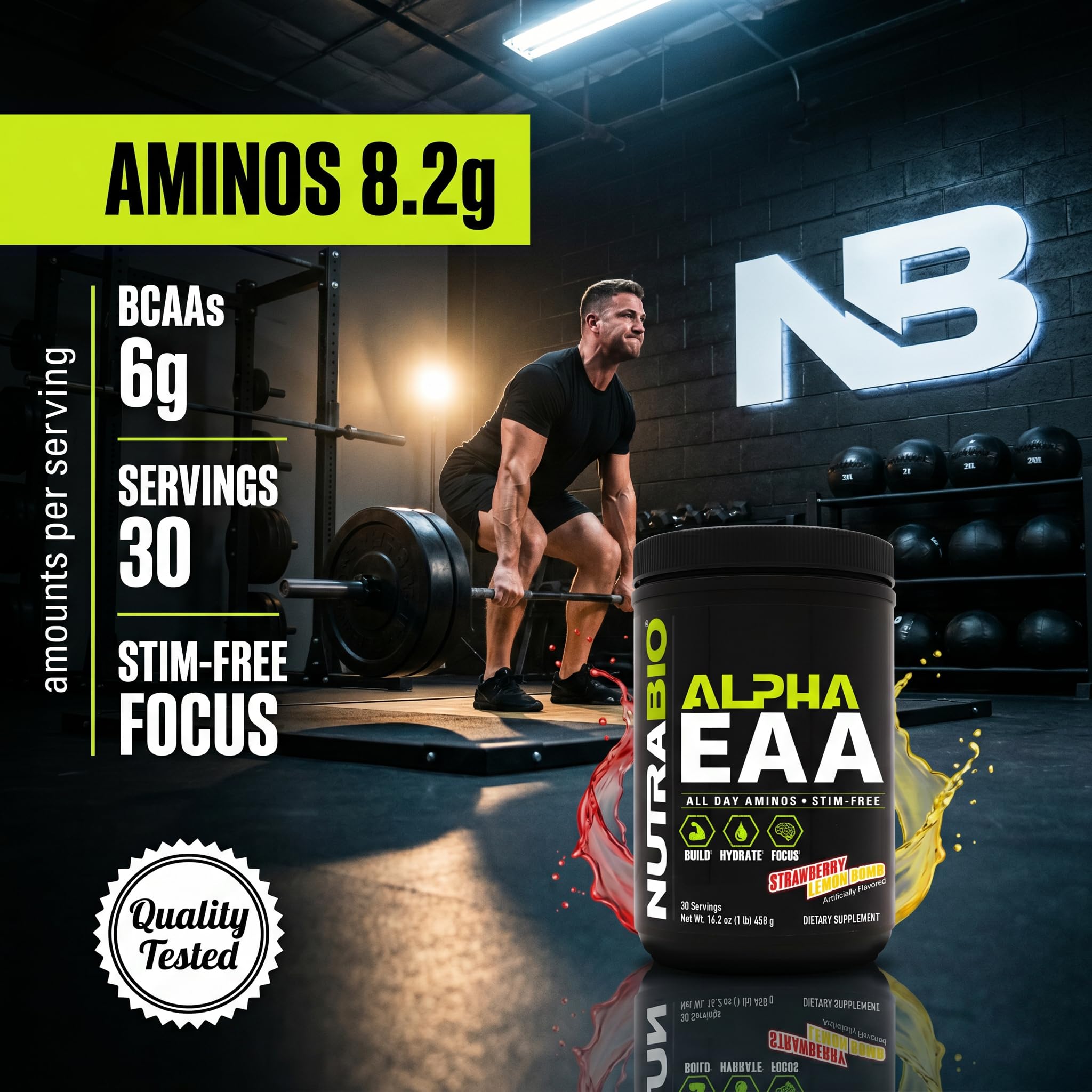 Estilo de vida con NutraBio Alpha EAA actividad al aire libre energía sostenida