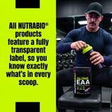NutraBio Alpha EAA en uso durante entrenamiento, enfoque y resistencia mejorados