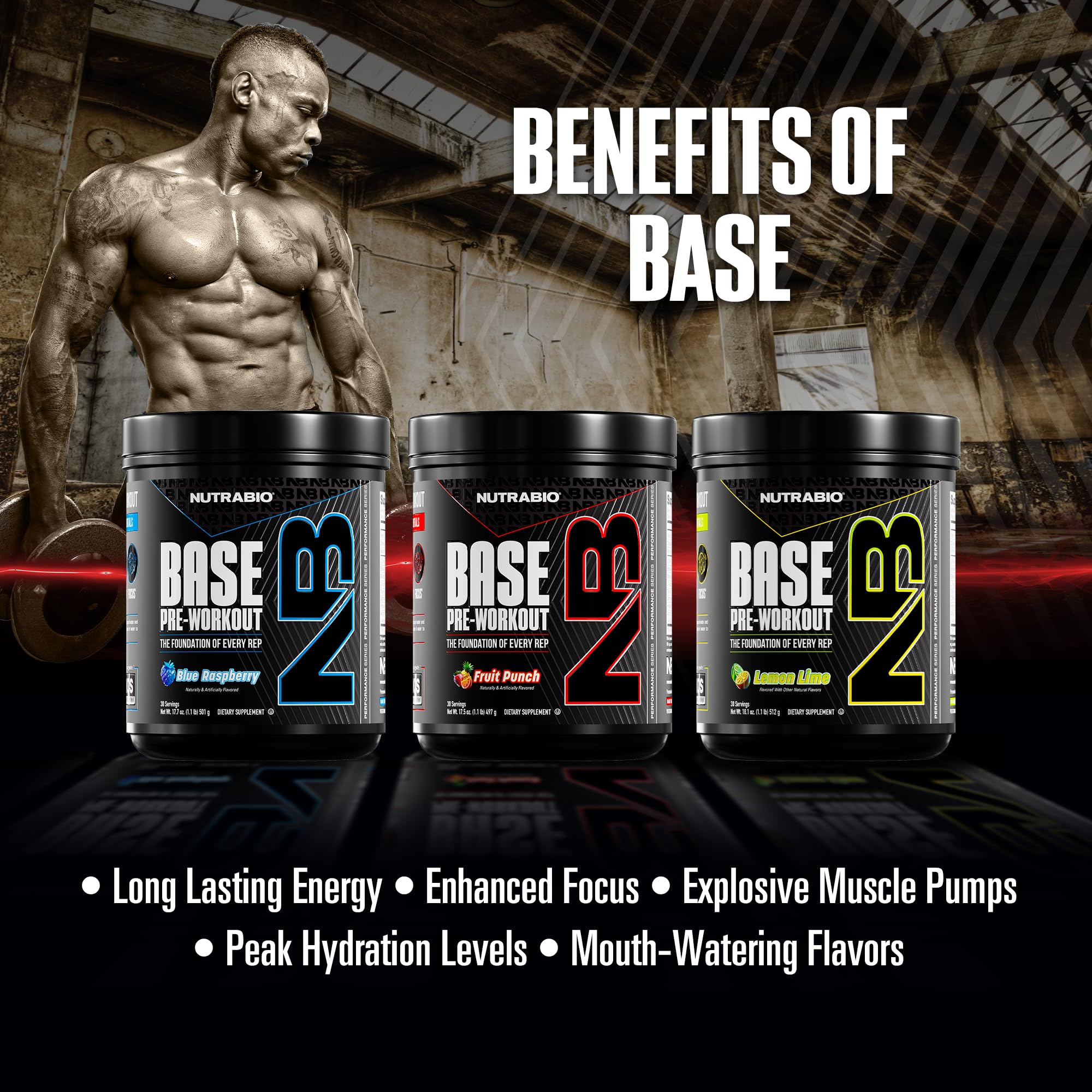 NutraBio base en gimnasio, sabor limón-lima para motivar entrenos