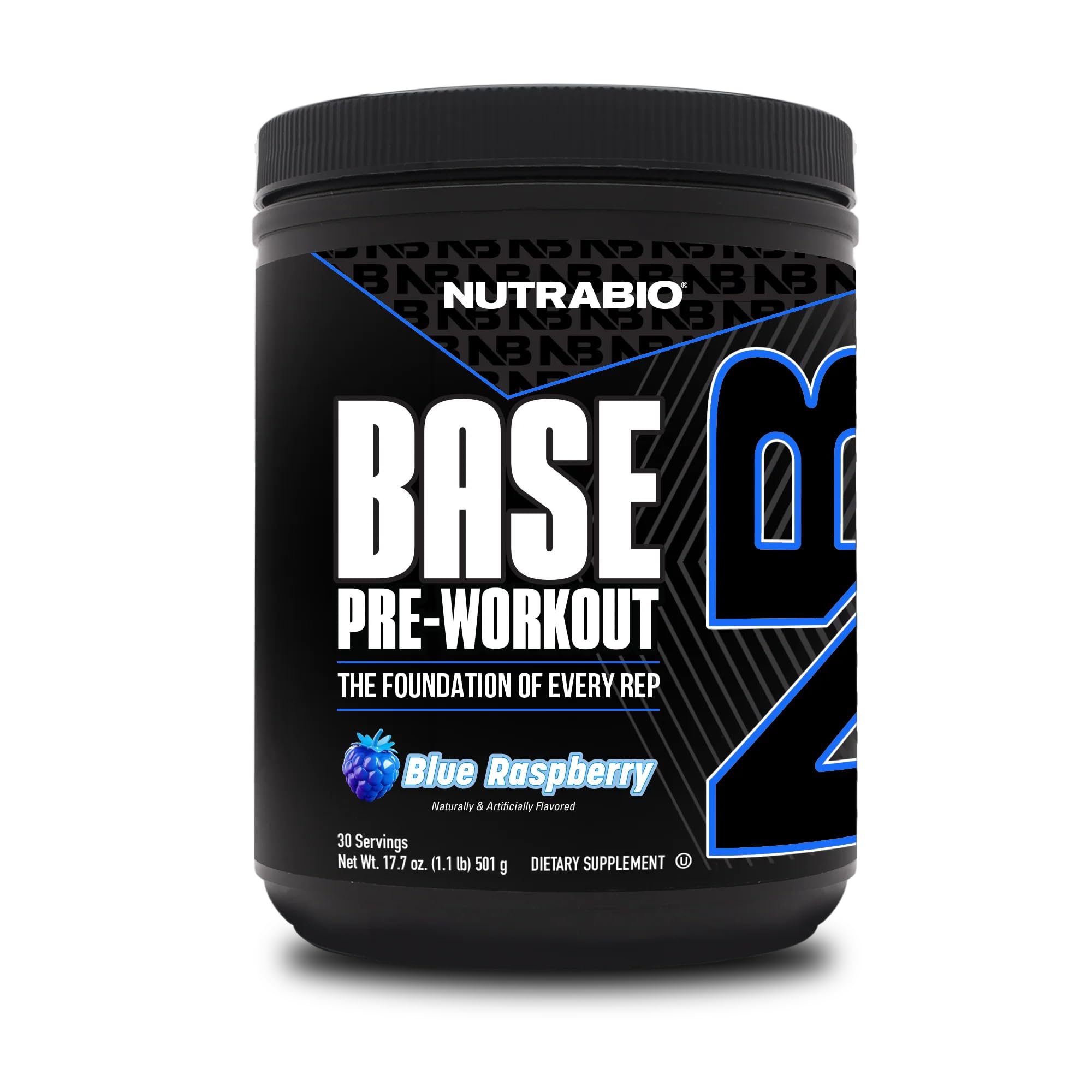 NutraBio Base envase frontal mostrando marca y beneficio energía sostenida