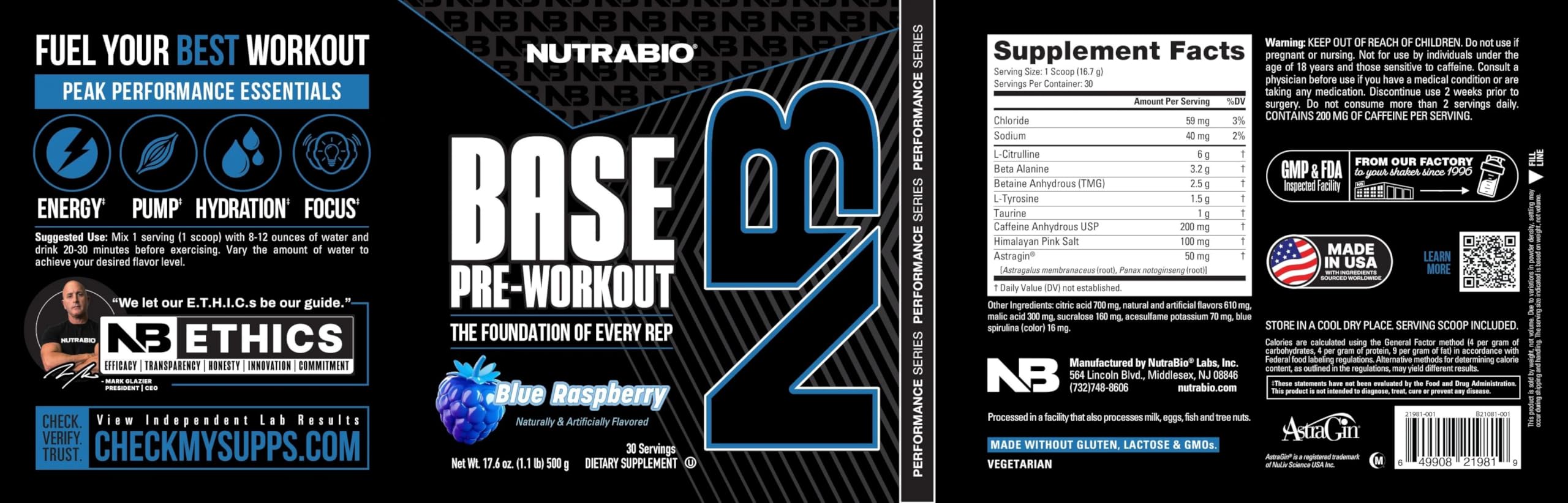 NutraBio Base uso en gimnasio atleta tomando pre-entreno para rendimiento