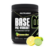 NutraBio base vista frontal frasco, claridad de ingredientes