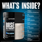 NutraBio Base textura del polvo destacando mezcla fina y disolución rápida