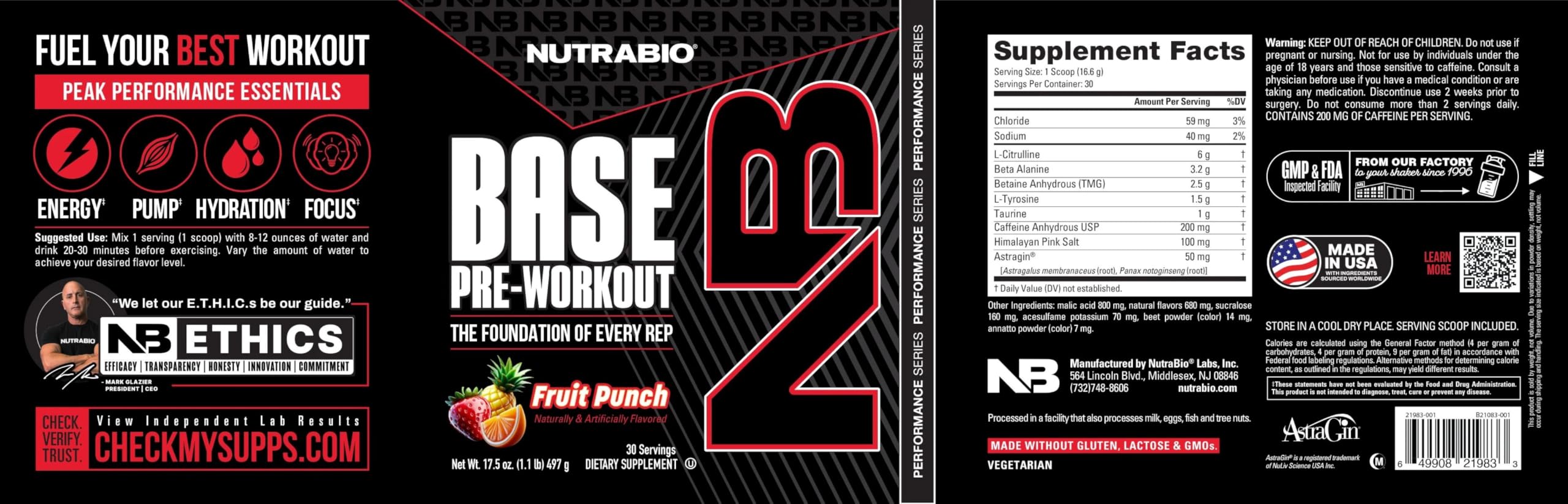 NutraBio Base servicio disuelto en vaso resaltando sabor sin azúcar y claridad