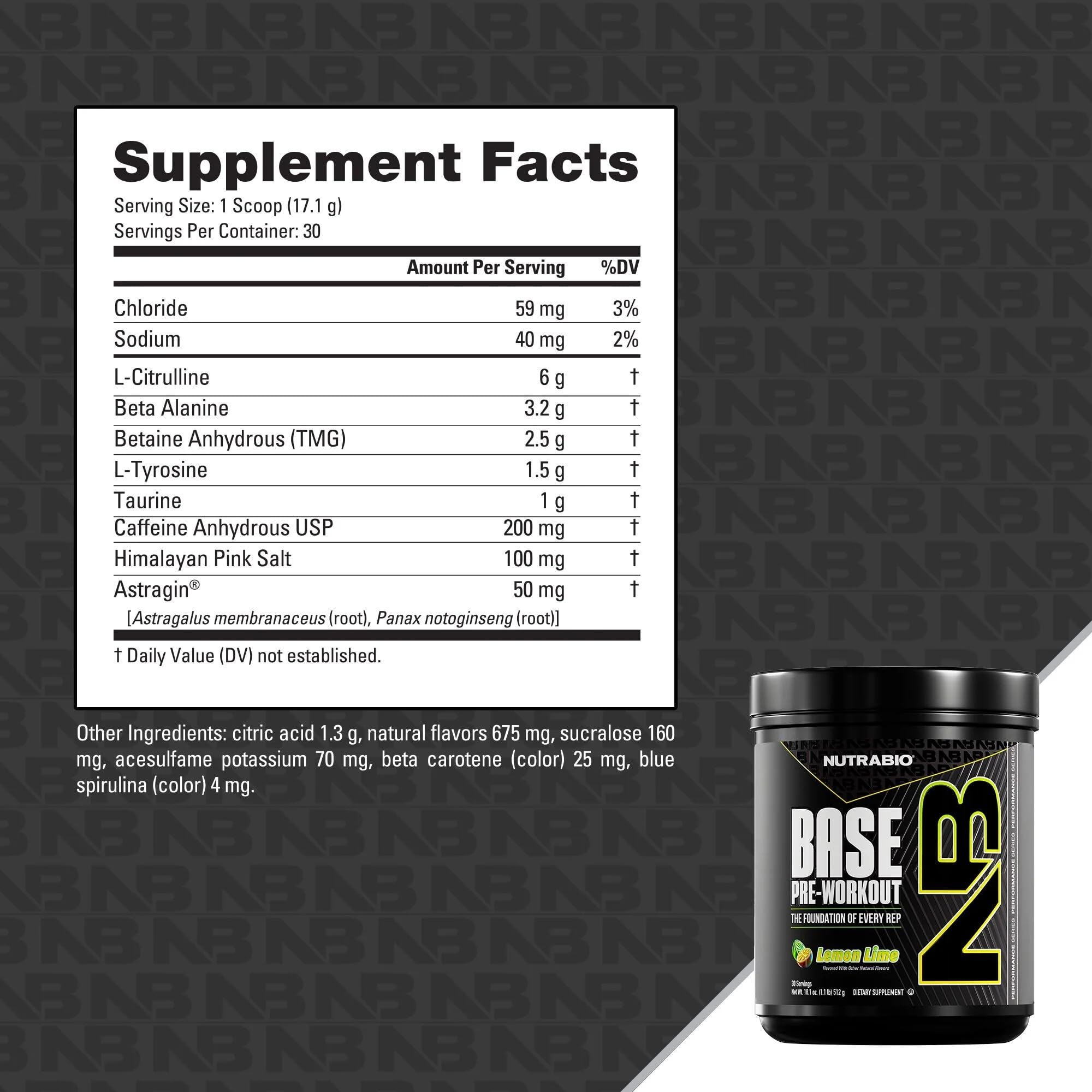 NutraBio base preparado en vaso, bebida energizante antes del entrenamiento
