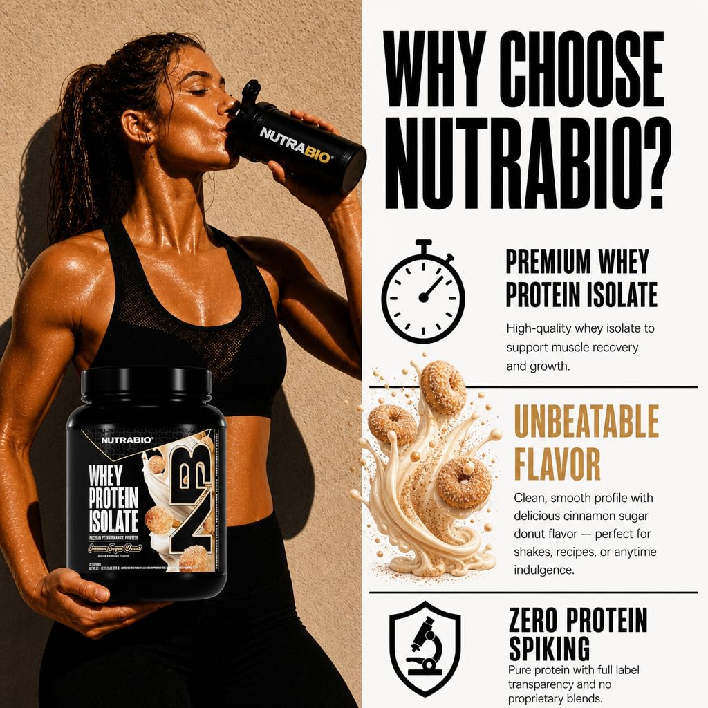 NutraBio batido preparado en vaso listo para consumir, conveniencia y sabor