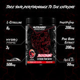 NutraBio Bloodline ingredientes clave mostrando L-Citrulline y HydroPrime