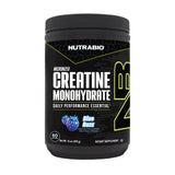 NutraBio envase frontal Blue Razz mostrando diseño y tamaño, ayuda a identificar el producto