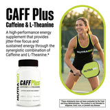 NutraBio CaffPlus etiqueta transparente con lista completa