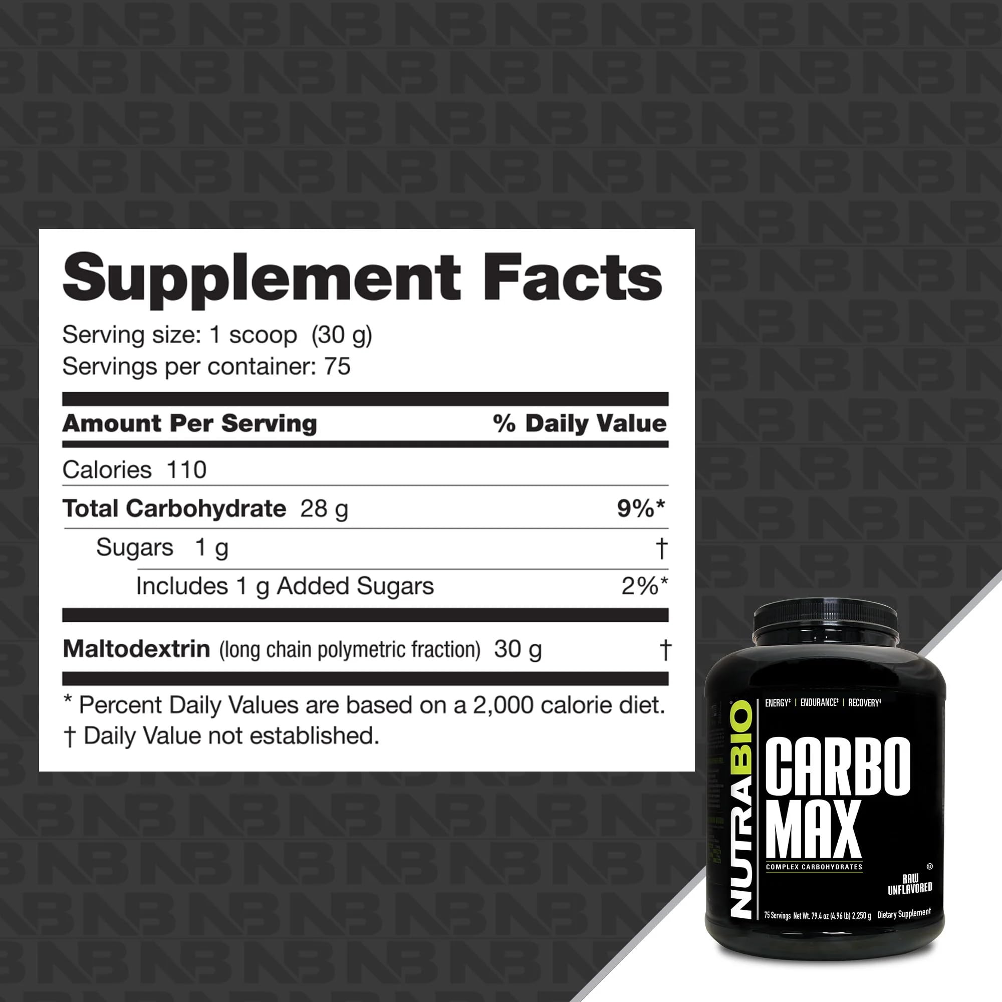 NutraBio polvo de Maltodextrin textura fina, mezcla fácil