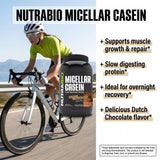 NutraBio batido de casein en vaso listo para beber que aporta saciedad prolongada