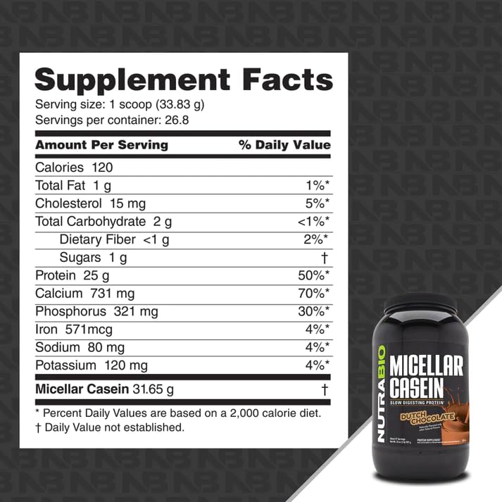 NutraBio polvo de casein textura cremosa cercana beneficiando mezcla suave