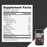 NutraBio polvo de casein textura cremosa cercana beneficiando mezcla suave