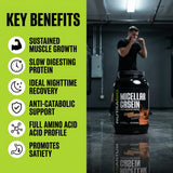 NutraBio etiqueta nutricional legible muestra macros y ausencia de gluten y soya