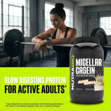 NutraBio pudin proteico nocturno hecho con caseína como receta práctica