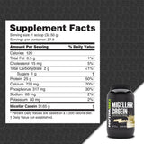 NutraBio polvo de caseína textura fina que facilita mezclarse uniformemente