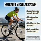 NutraBio batido de casein sabor vainilla listo para consumir y saciar