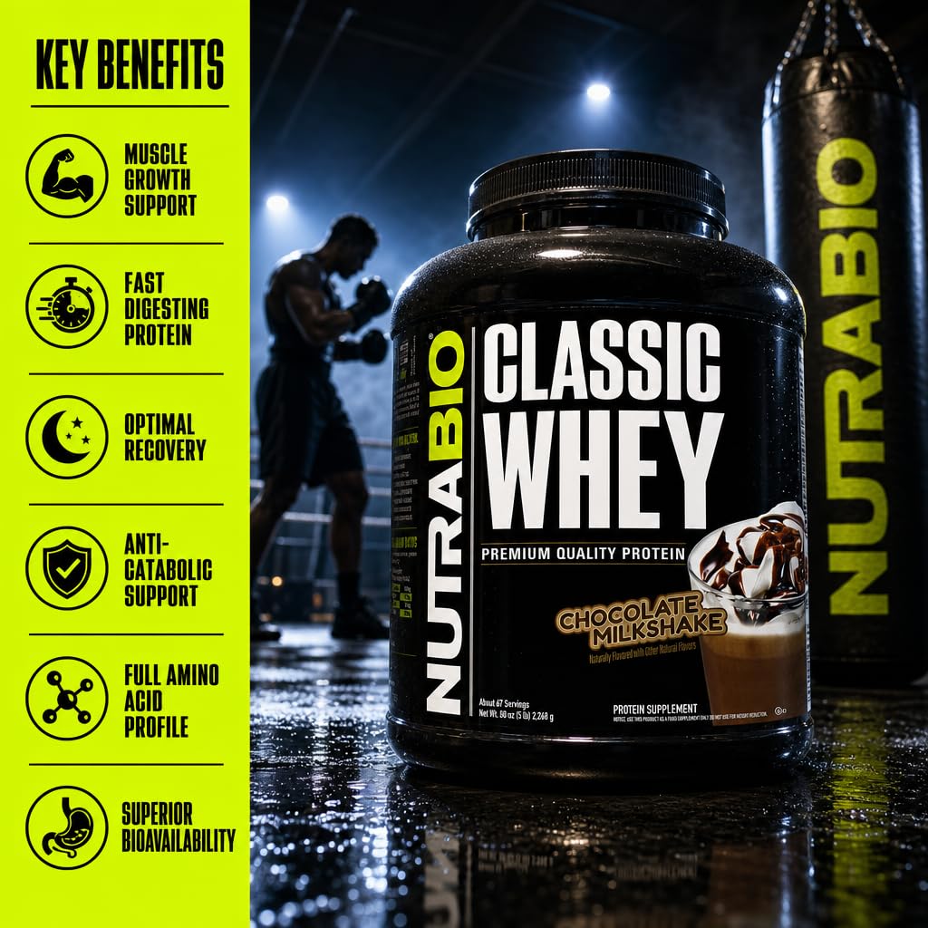 NutraBio etiqueta nutricional de Classic Whey, transparencia de ingredientes declarados