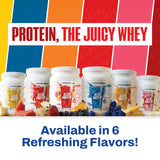 NutraBio blue raspberry close-up de color y atractivo afrutado