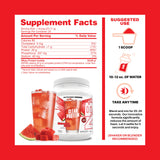 NutraBio etiqueta nutricional visible con información de 20 g de proteína por servicio