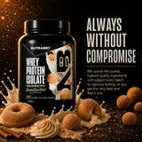 NutraBio comparación de tamaño del scoop para medir 25 g de proteína por porción