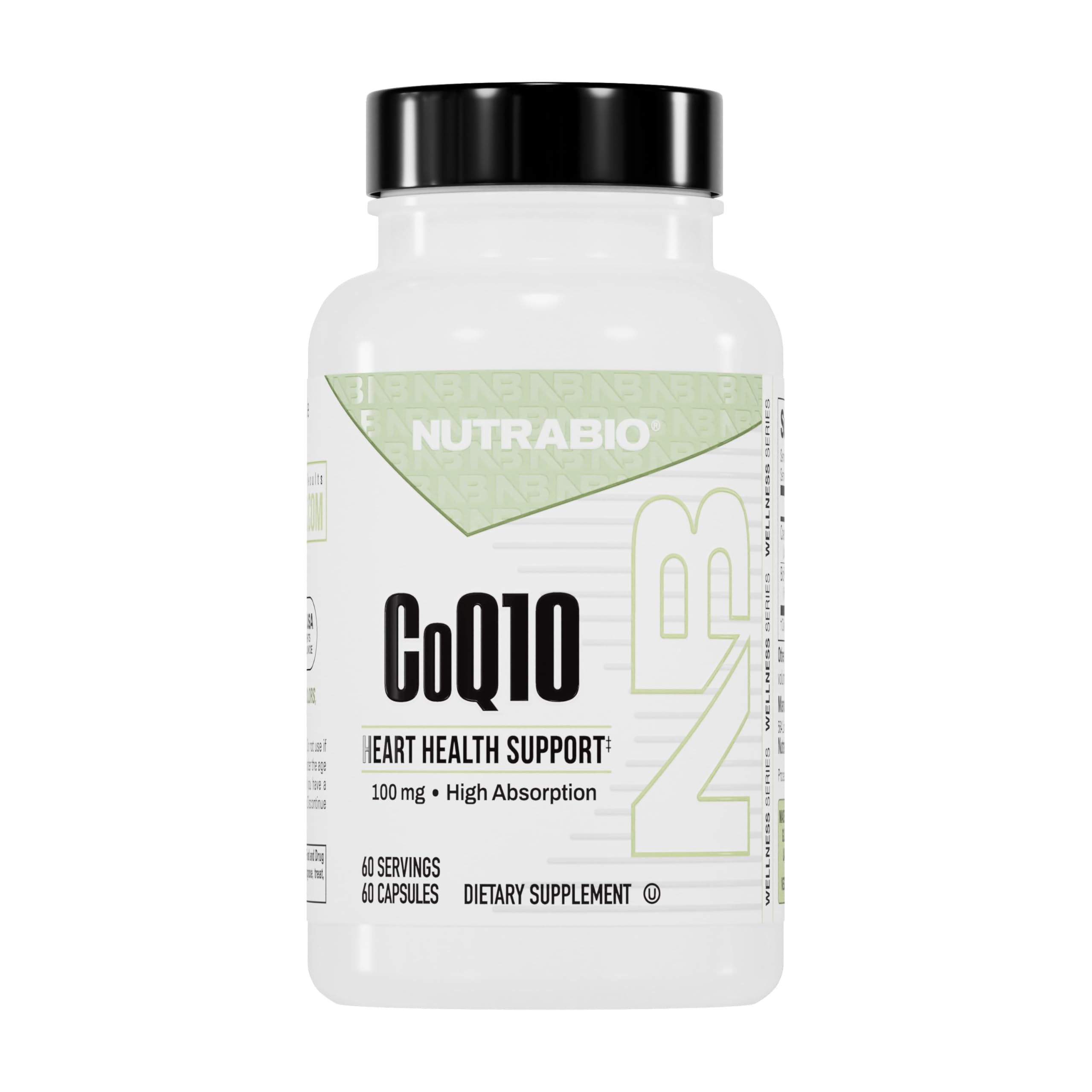 NutraBio frasco frente mostrando etiqueta clara y dosificación precisa